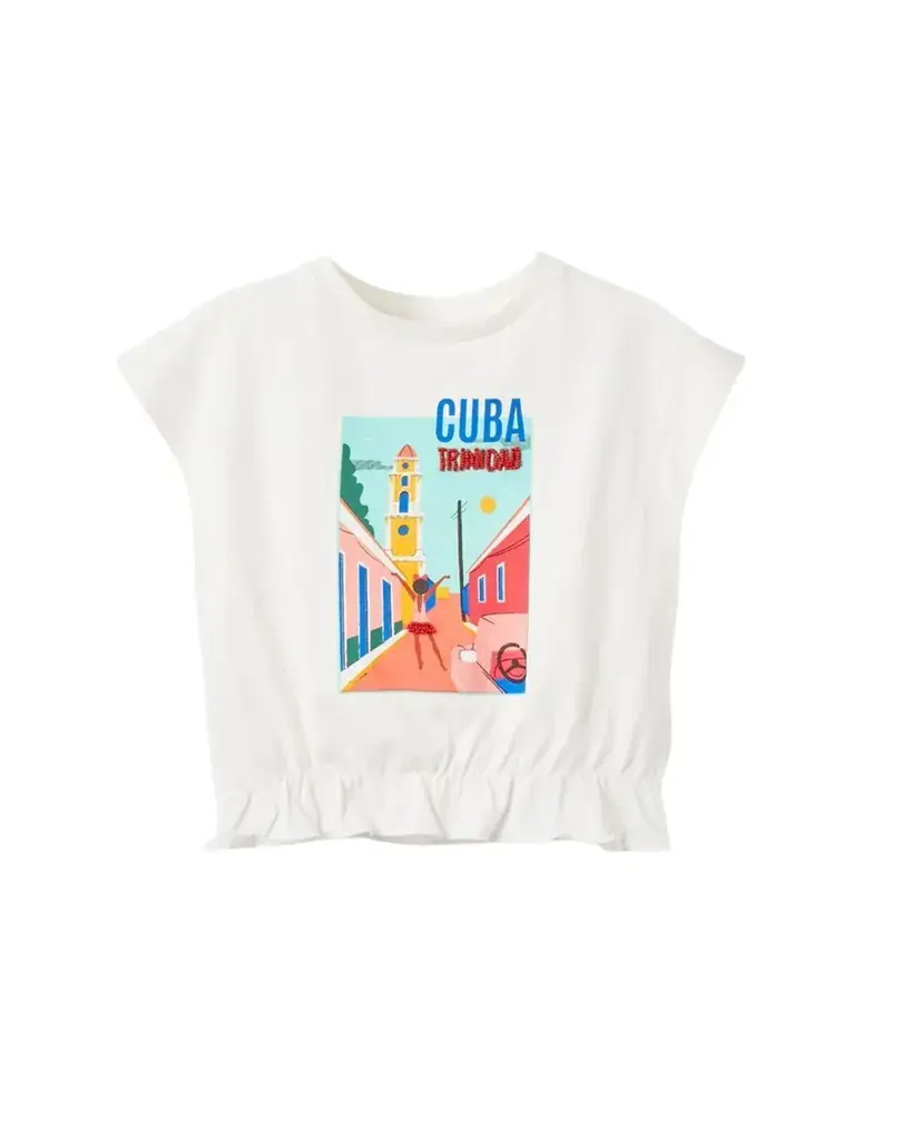Zippy Majica za djevojčice Cuba,Bijela
