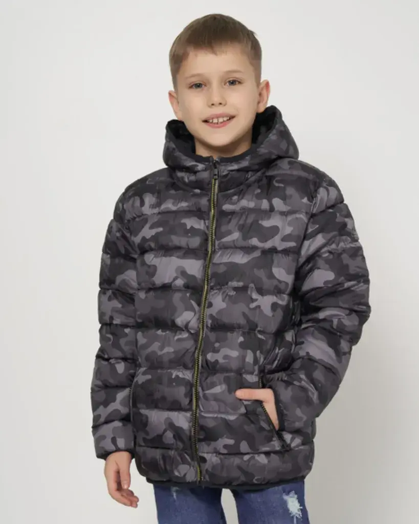 Minoti Jakna za dječake, Crno-siva