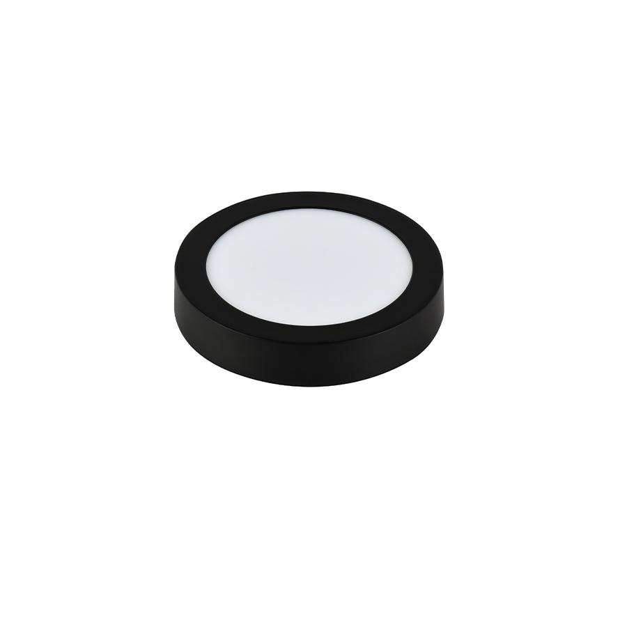 E-LIGHT LED Ugradni panel, Okrugli, 12W, 3000K, Crni