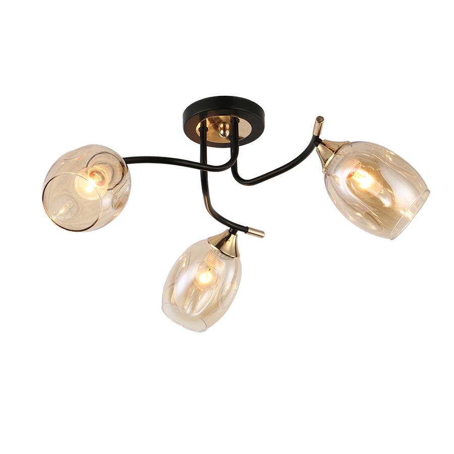 E-LIGHT Luster Brass EL-90030-3, Crni