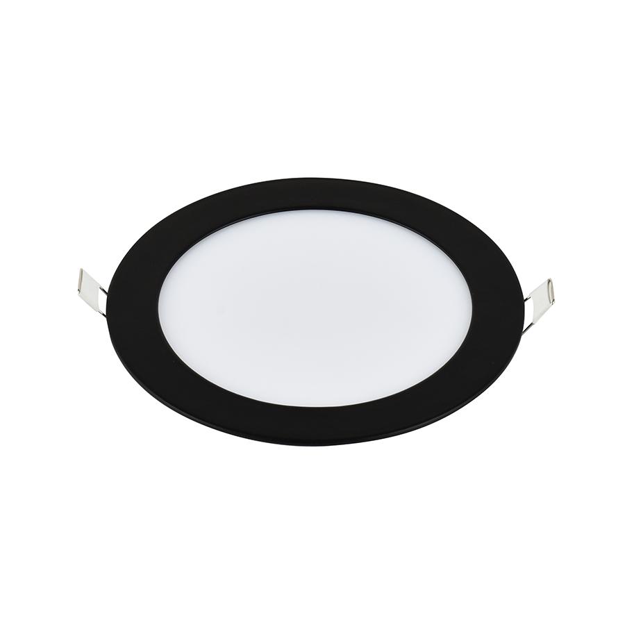 E-LIGHT LED Ugradni panel, Okrugli, 24W, 3000K, Crni