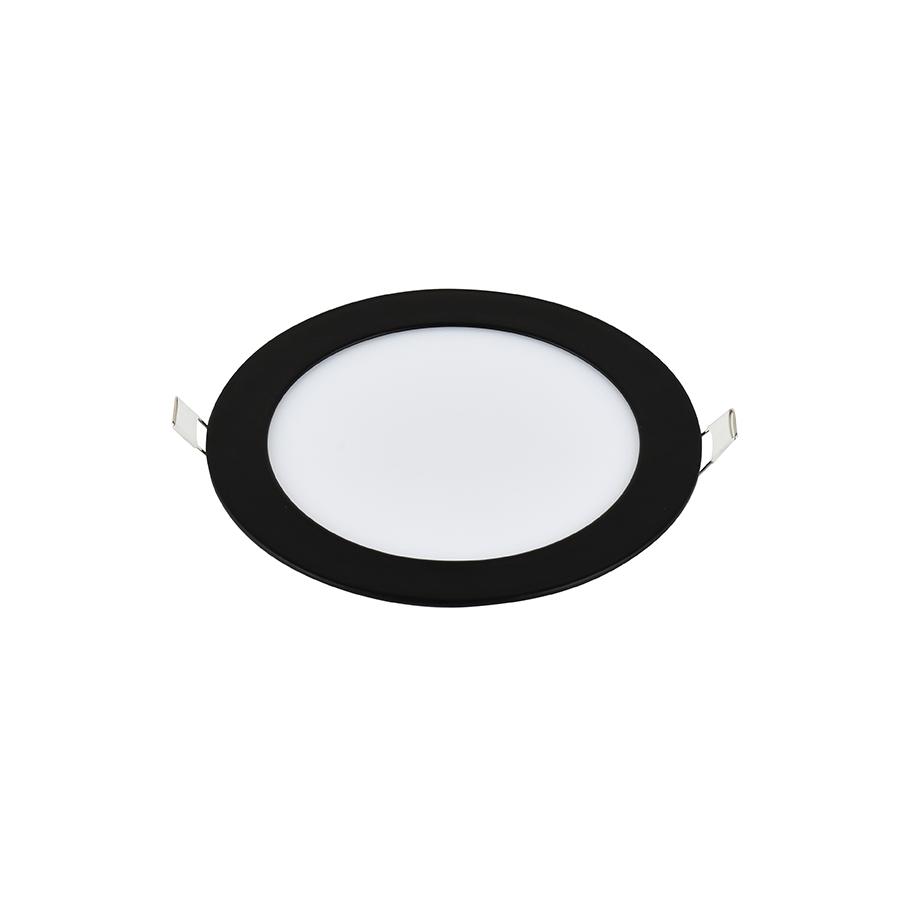 E-LIGHT LED Ugradni panel, Okrugli, 6W, 6500K, Crni