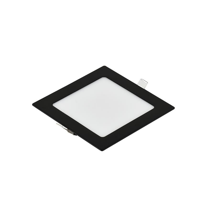 E-LIGHT LED Ugradni panel, Kvadratni, 6W, 6500K, Crni