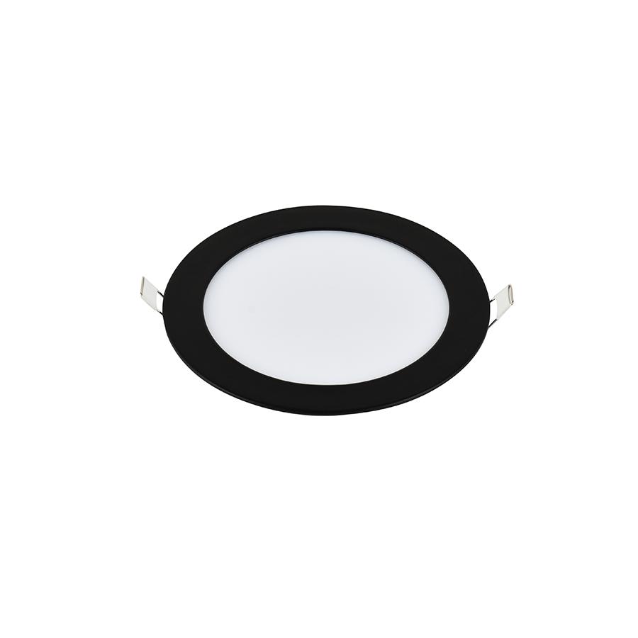 E-LIGHT LED Ugradni panel, Okrugli, 3W, 6500K, Crni
