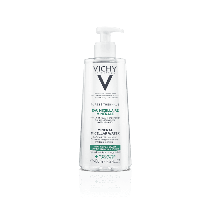 Vichy Thermale Mineralizirana micelarna voda za čišćenje mješovite do masne kože, 400ml