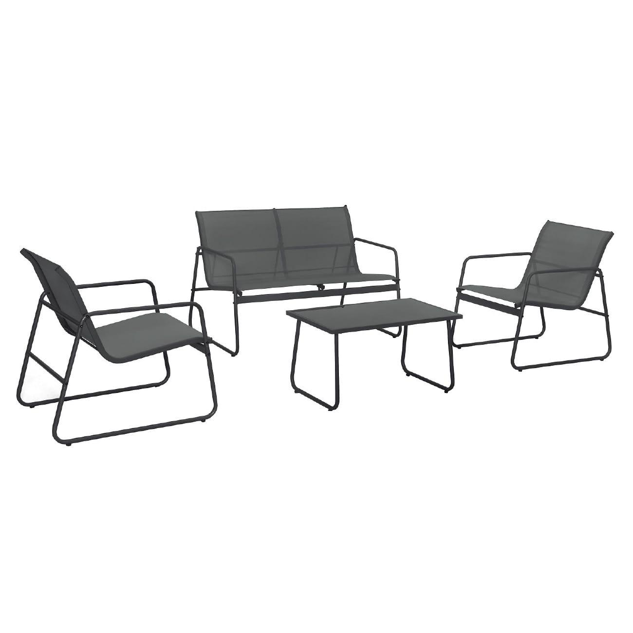 Vrtna garnitura, 4 elementa, Crna