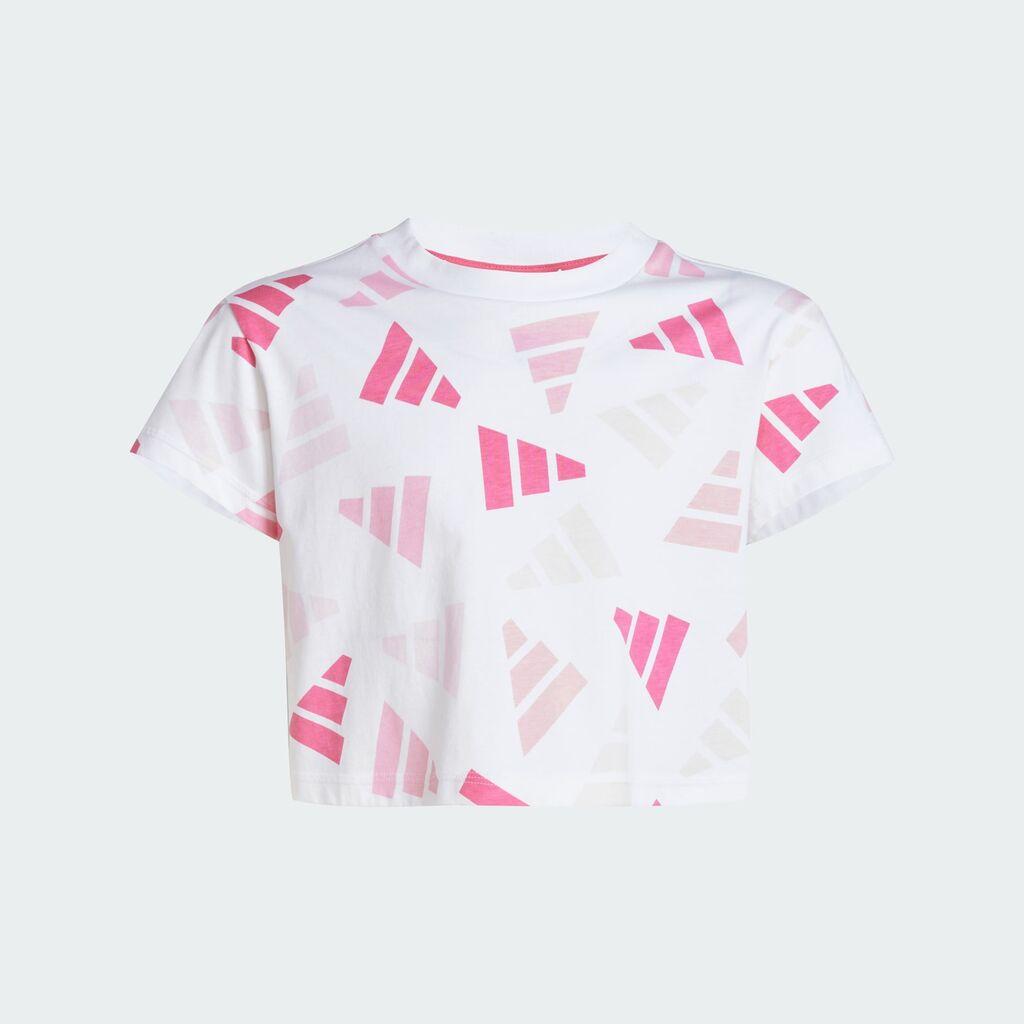 Adidas Majica za djevojčice Jg Clbrtn Tee White, Bijelo-roze