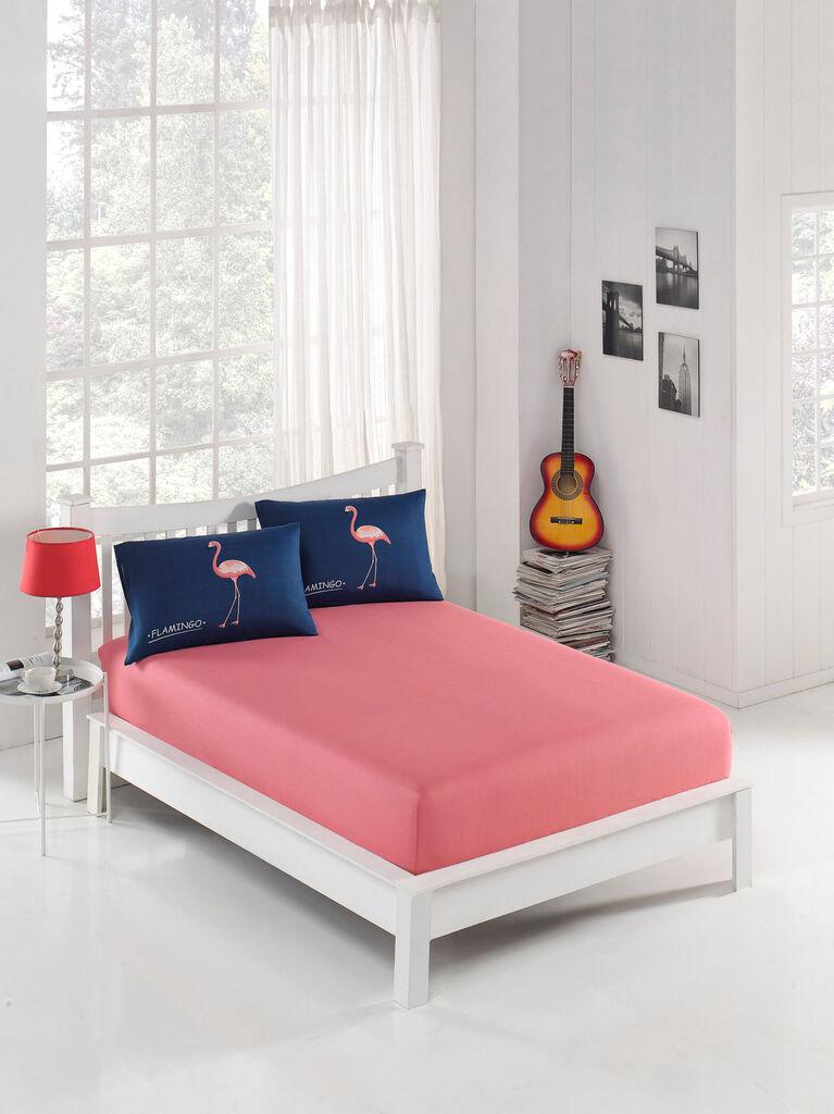 L'essentiel Maison set čaršava i 2 jastučnice Big Filamin, 160x200+20 cm, roze-navy