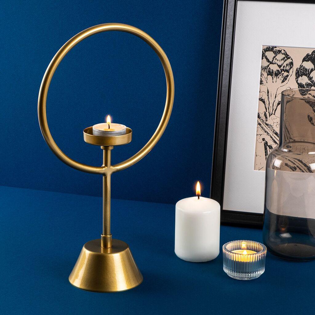 Aberto Design svijećnjak 30x18,5x9cm, zlatne boje