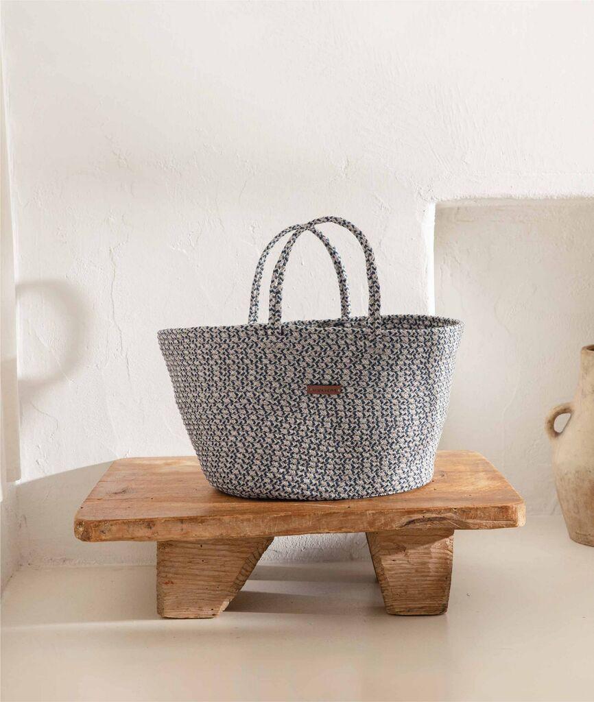 Aberto Design Dekorativna torba 30cm, sivo-plava