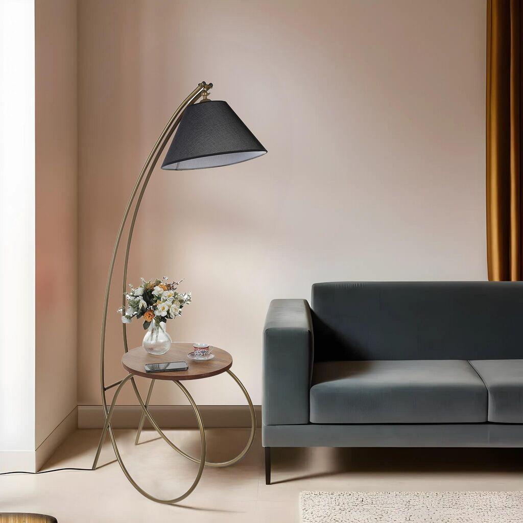 Opviq Podna lampa Guler, 165 cm, E27, Zlatna boja