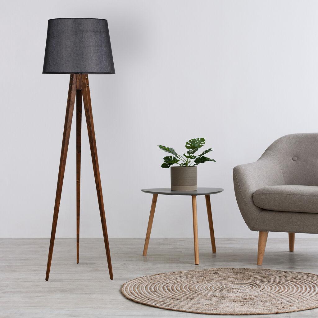 Opviq podna lampa Pramit, 160 cm, E27 40W, Orah