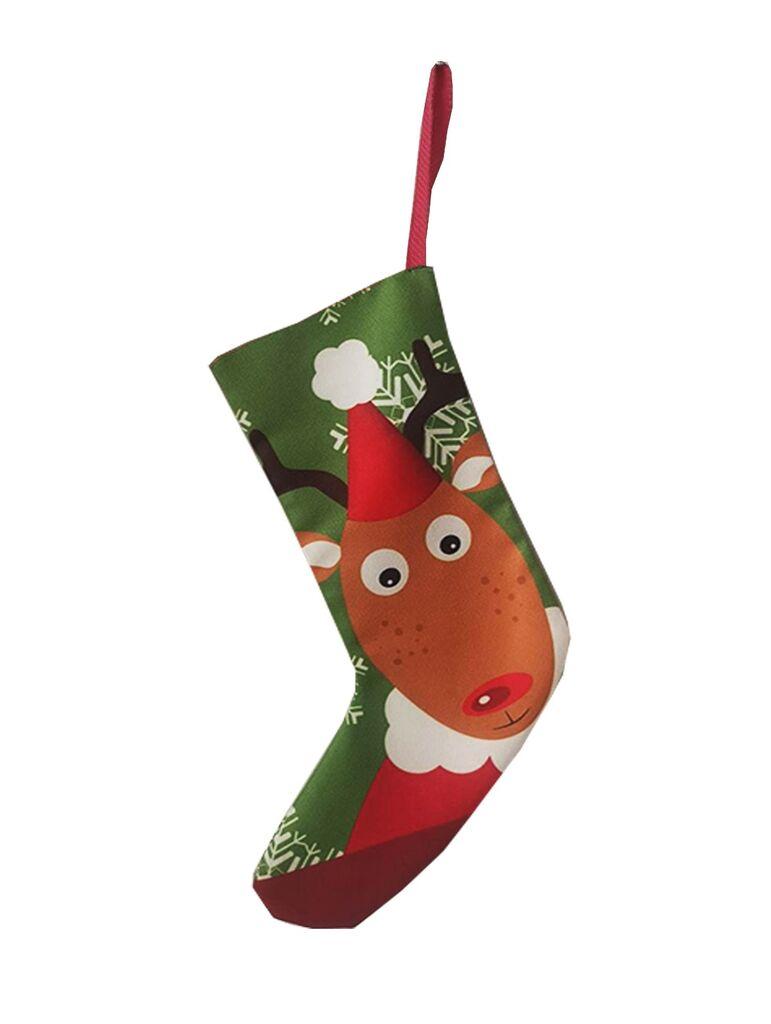 Aberto Design Božićna ukrasna čarapa Crp007, 35x18 cm, Šarena