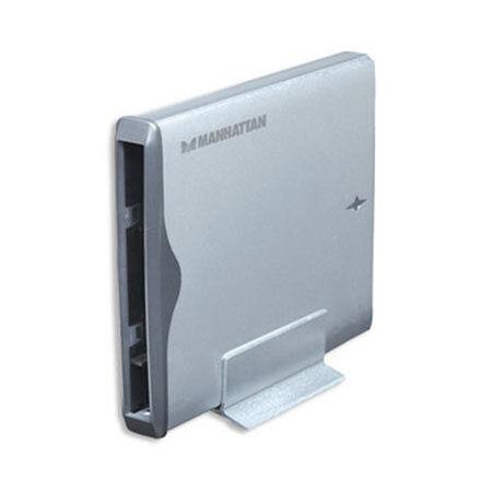 Manhattan Kućište za externi 5,25" DVD, Slim IDE, USB+FireWire, Sivo