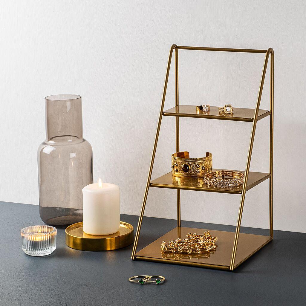 Aberto Design Stalak za nakit 16x30.5x17cm, Zlatne boje