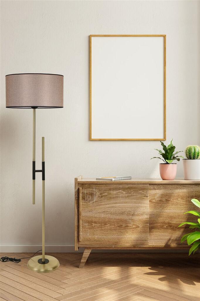 Opviq Podna lampa Felix, 165 cm, E27, Zlatna boja