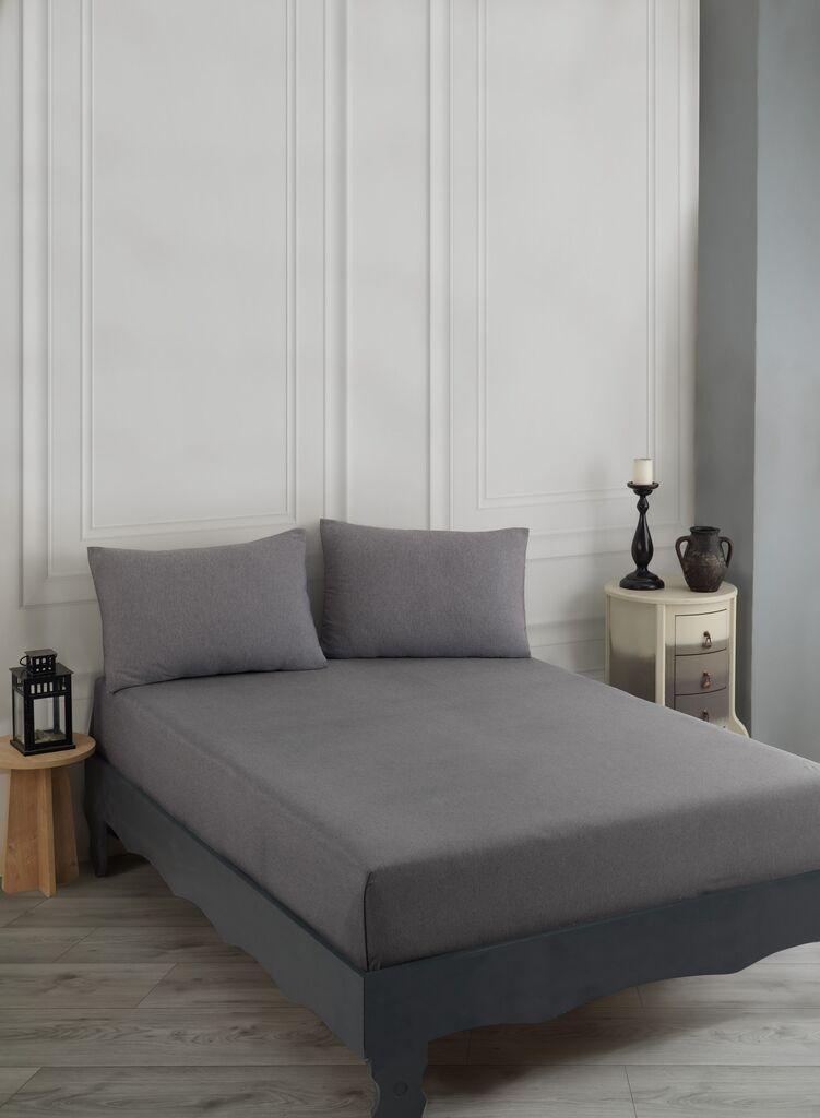 L'essentiel Maison Set čaršaf i 2 jastučenice Road Potlu, 160x200+20 cm, Crna