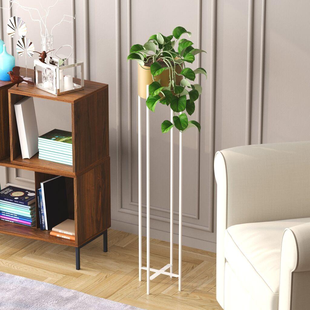 Aberto Design Dekorativna saksija GED-024-C, 23x108x23 cm, Bijela