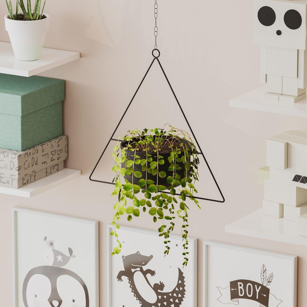 Aberto Design Dekorativna saksija Harpust, 35x40x17 cm, Crna