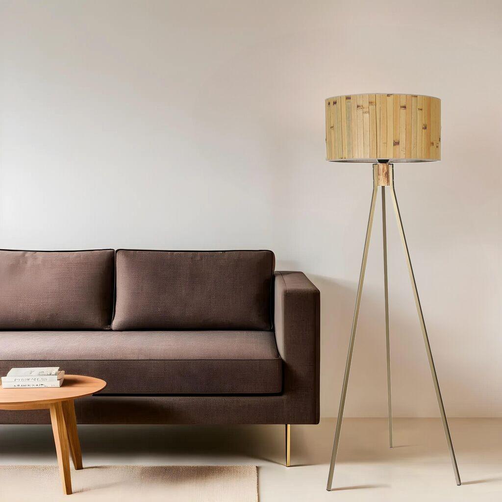 Opviq Podna lampa Fisco 02, 155 cm, E27, Zlatna boja