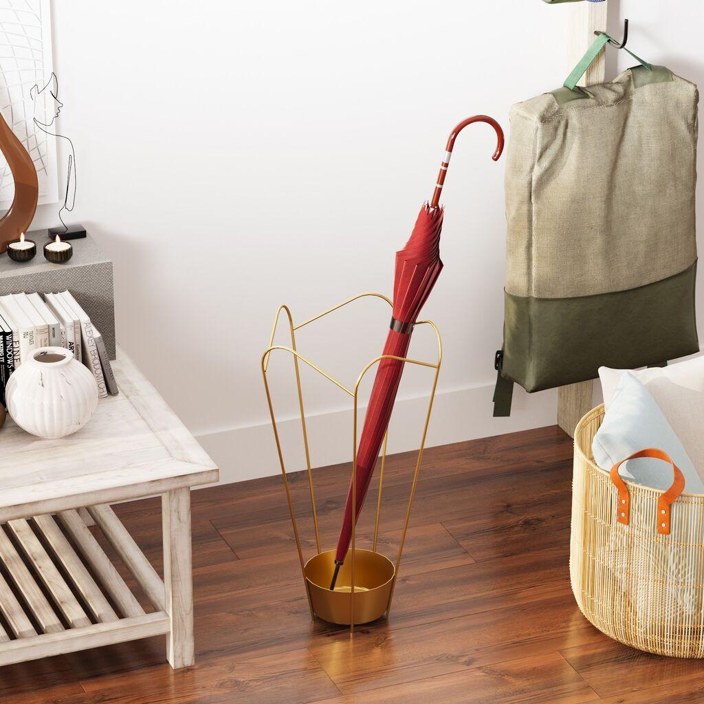 Aberto Design stalak za kišobrane 60 cm, zlatne boje