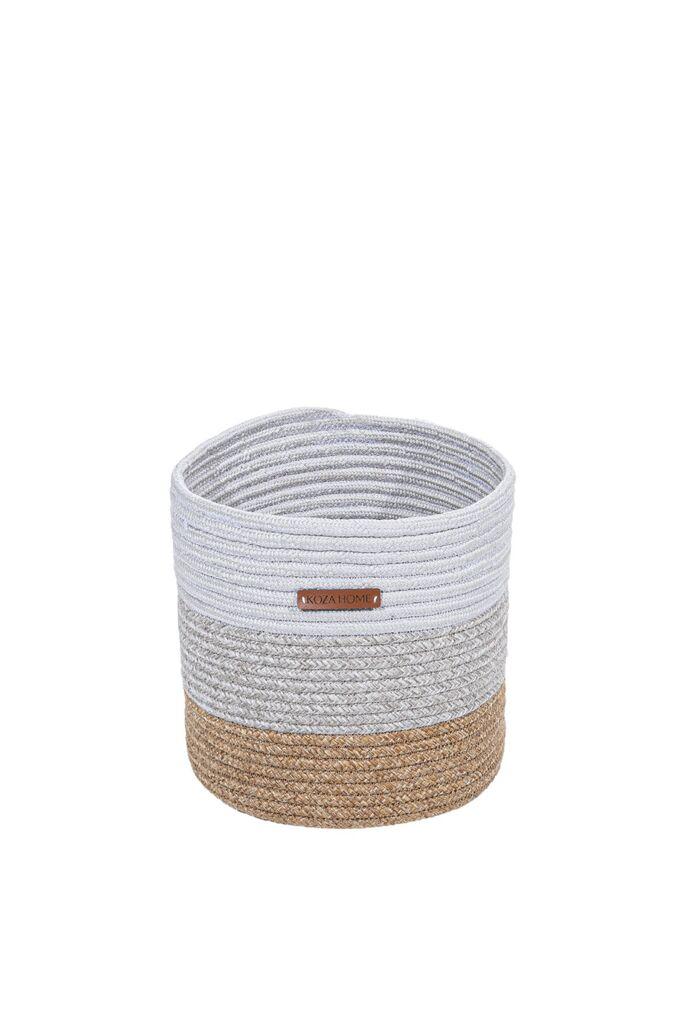 Aberto Design Ukrasna korpa 25x50 cm, Bež-siva