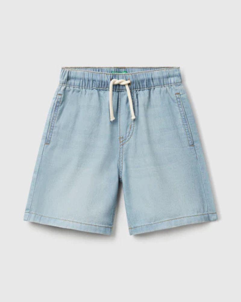 Benetton Bermude za dječake Chambray 4DHJG9034P-902-90, Svijetloplave