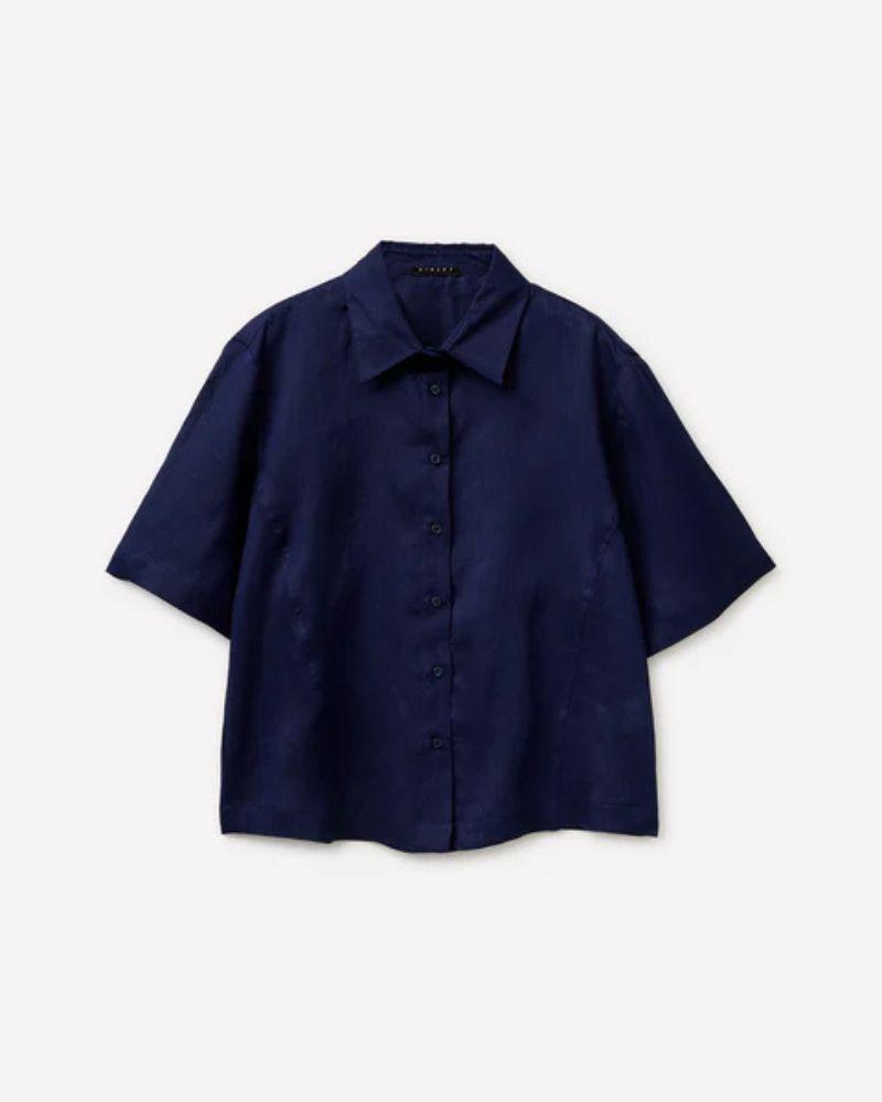 Benetton Ženska košulja kratkih rukava 51G1LQ08U-140-L, Teget