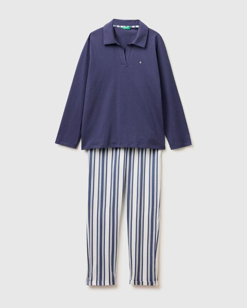 Benetton Muška pidžama 3MFL4P035-34H-L, Plava