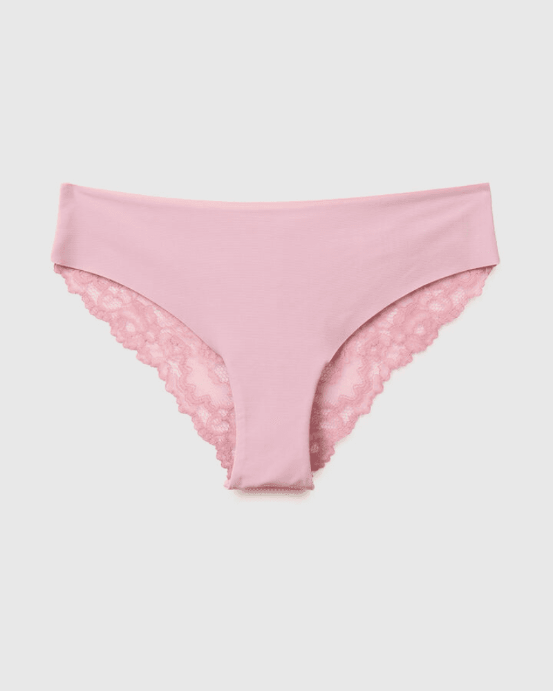 Benetton Ženske gaćice s čipkom 3LEG1S02M-0K3-M, Roze