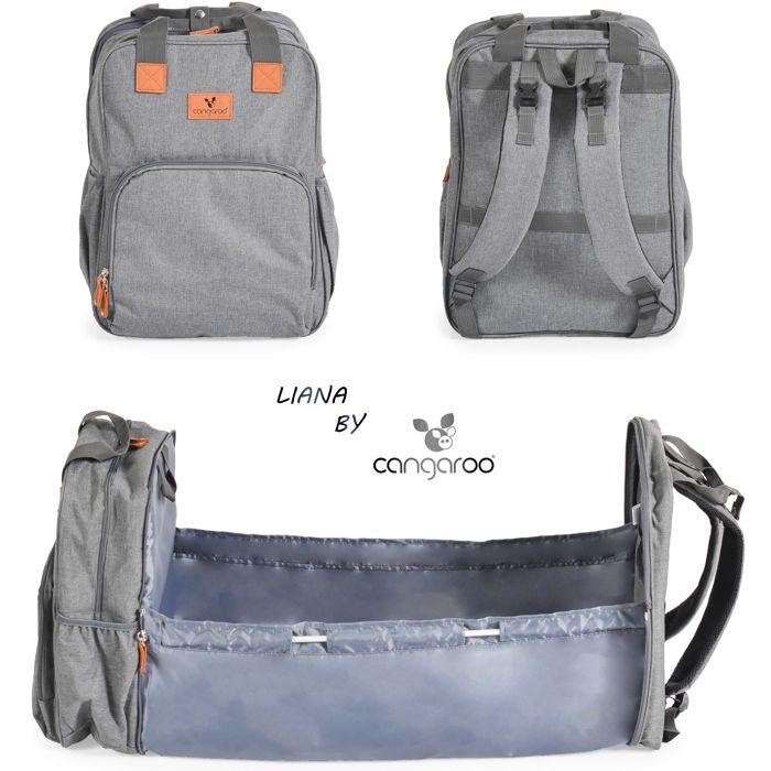 Cangaroo Torba Liana, 2 u 1, Siva