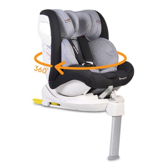 Cangaroo Autosedište Admiral, 360°, 0-36 kg, Tamnosivo