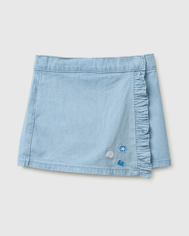 Benetton Suknja-hlače za djevojčice 4DHJG903OP-901-XX, Plave