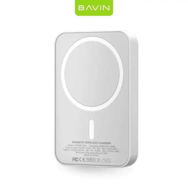 Bavin MagSafe powerbank PC029 Pro 15W 5000mAh, Bijeli
