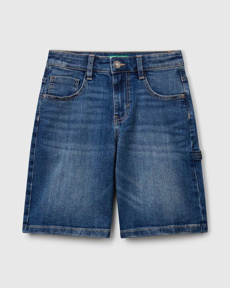 Benetton Muške kratke hlače ravnog kroja 4PORC903IG-901-M, Plave
