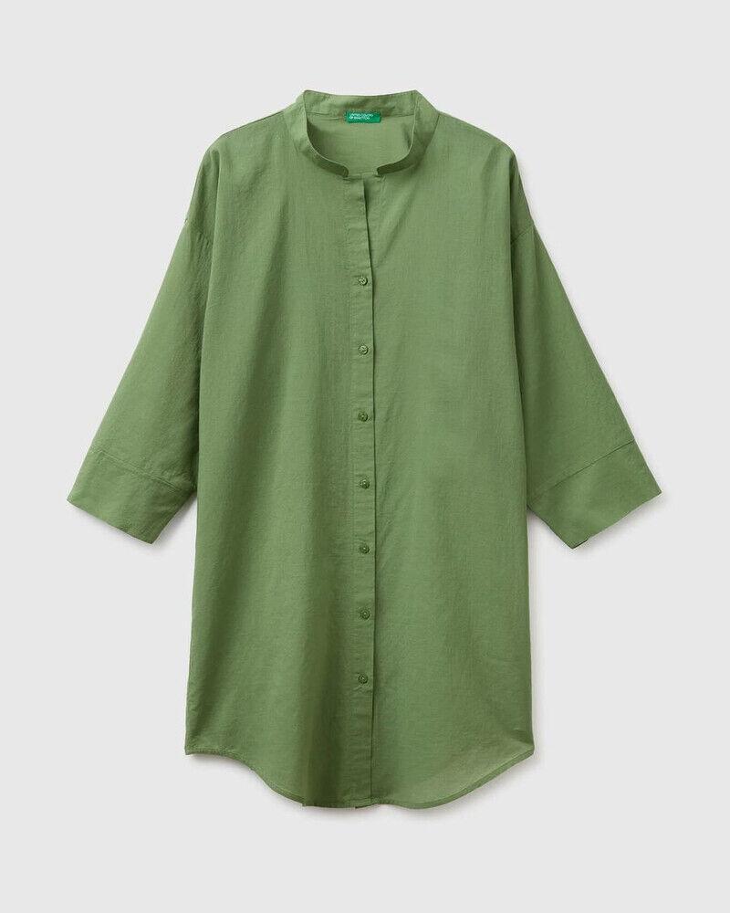 Benetton Ženska košulja za plažu 4DW35V02K-0D4-L, Maslina