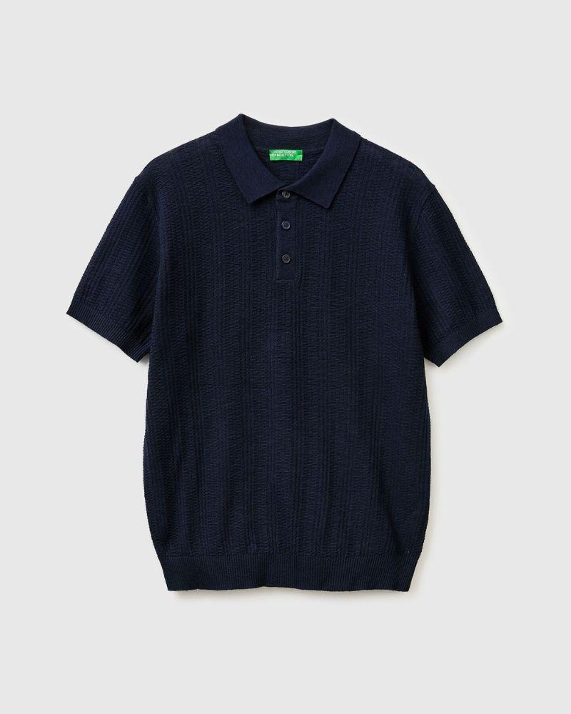 Benetton Muška polo majica 1DC3U301T-016-XL, Crna
