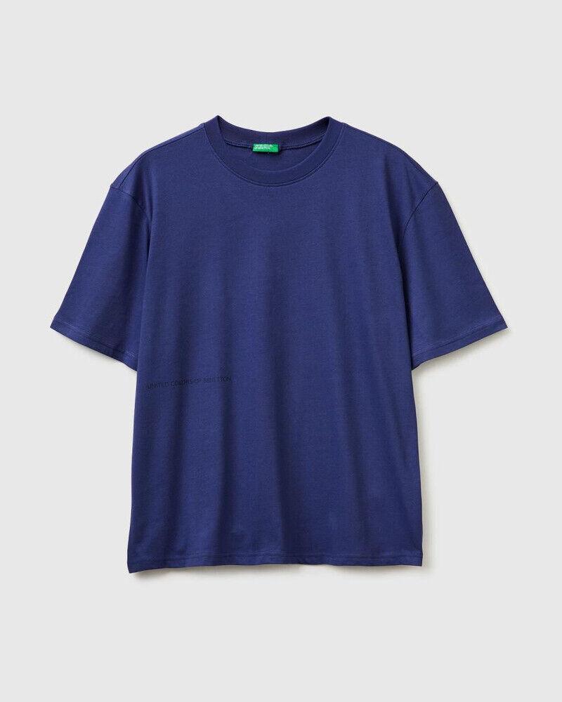 Benetton Muška majica kratkih rukava 30964M01W-34H-M, Tamnoplava