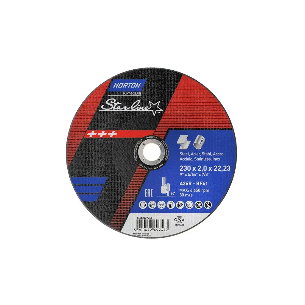 Norton Rezna ploča 230x2.0x22.23mm STARLINE 66252837248
