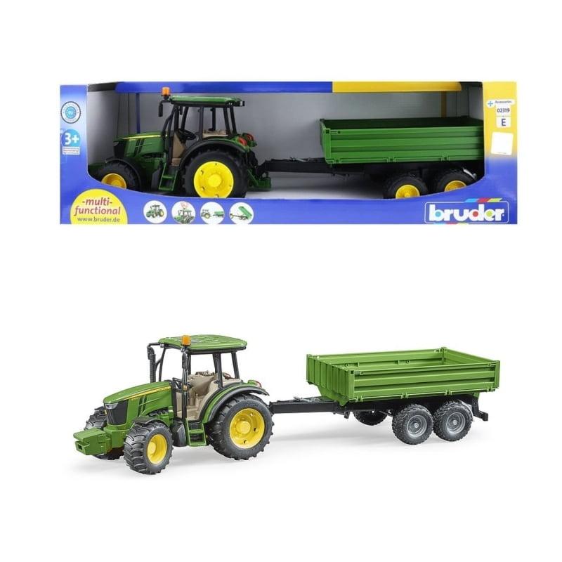 Bruder Traktor s prikolicom John Deere 2108, Zeleni