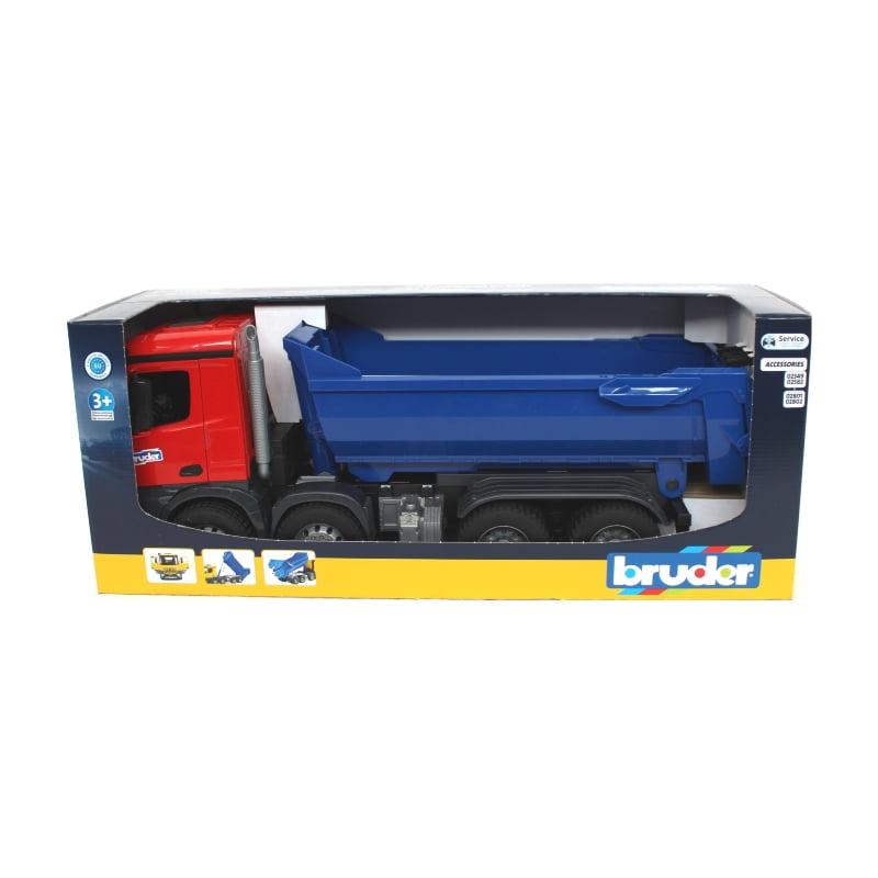 Bruder Kiper kamion MB Arocs Halfpipe 3621, Plavi