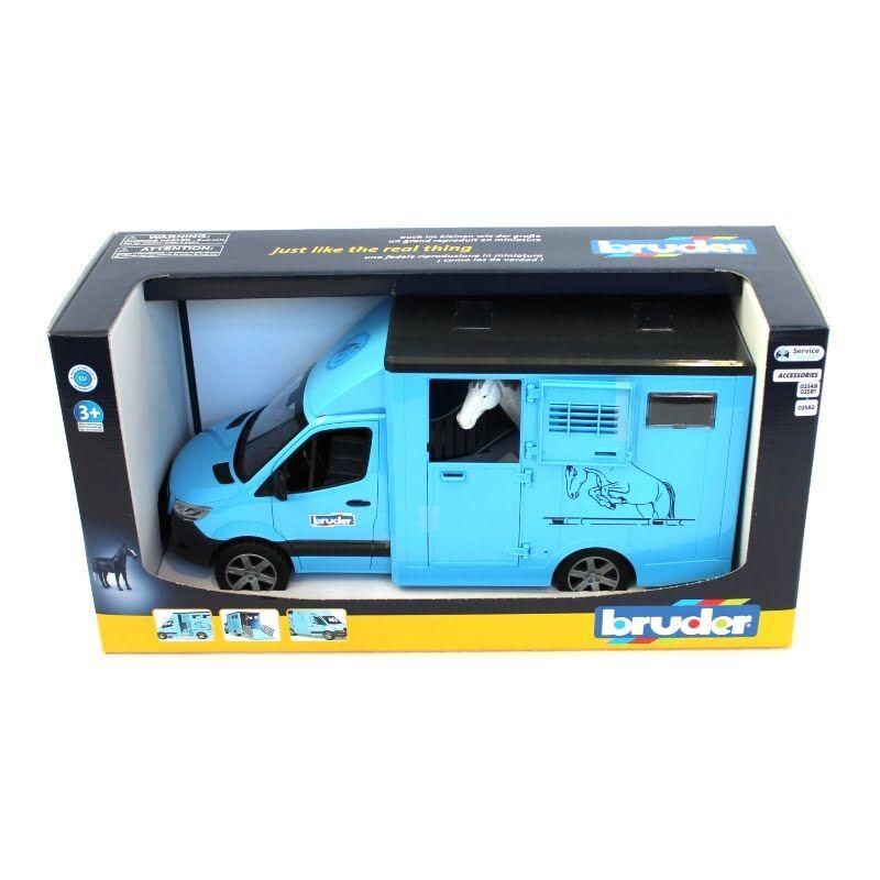 Bruder Transporter za životinje s konjem MB Sprinter 2674, Plavi