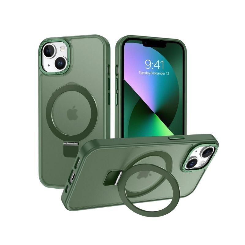 Maska za mobilni telefon iPhone 16, MagSafe Ring, Zelena