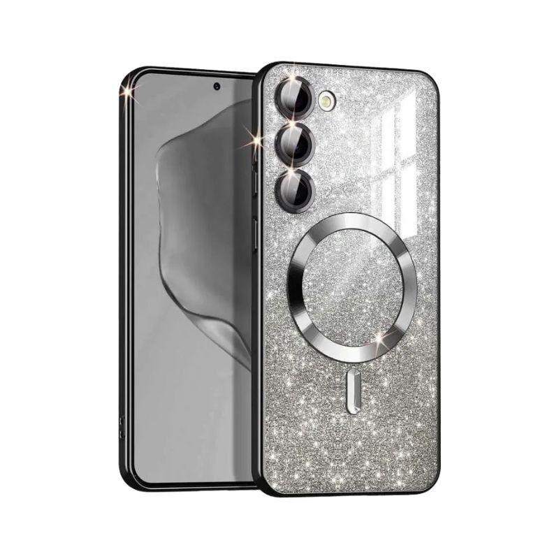 Maska za mobilni telefon Samsung S25+, MagSafe, Glitter, Crna