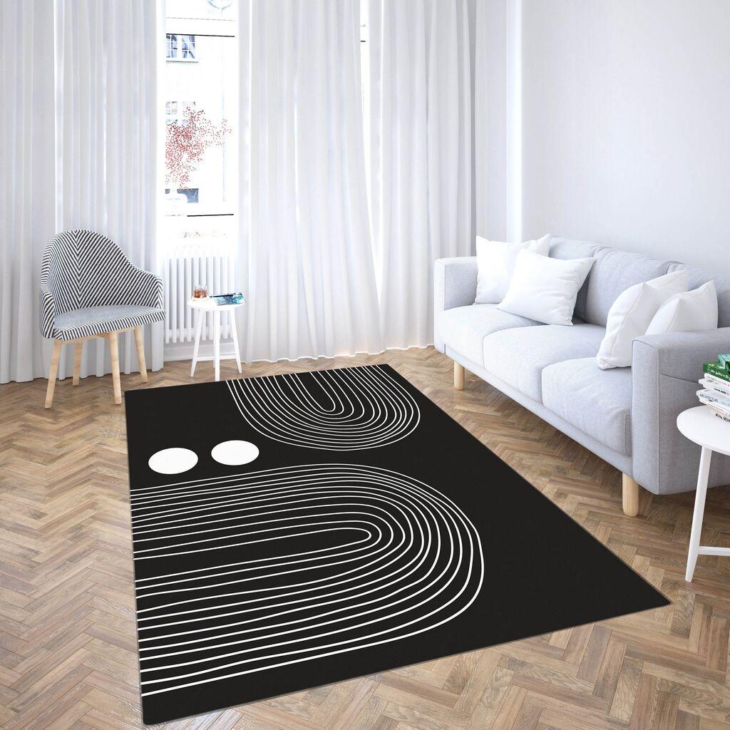 Conceptum Hypnose tepih CG_114, Pravougaoni, 180 x 280 cm, Crno-bijeli