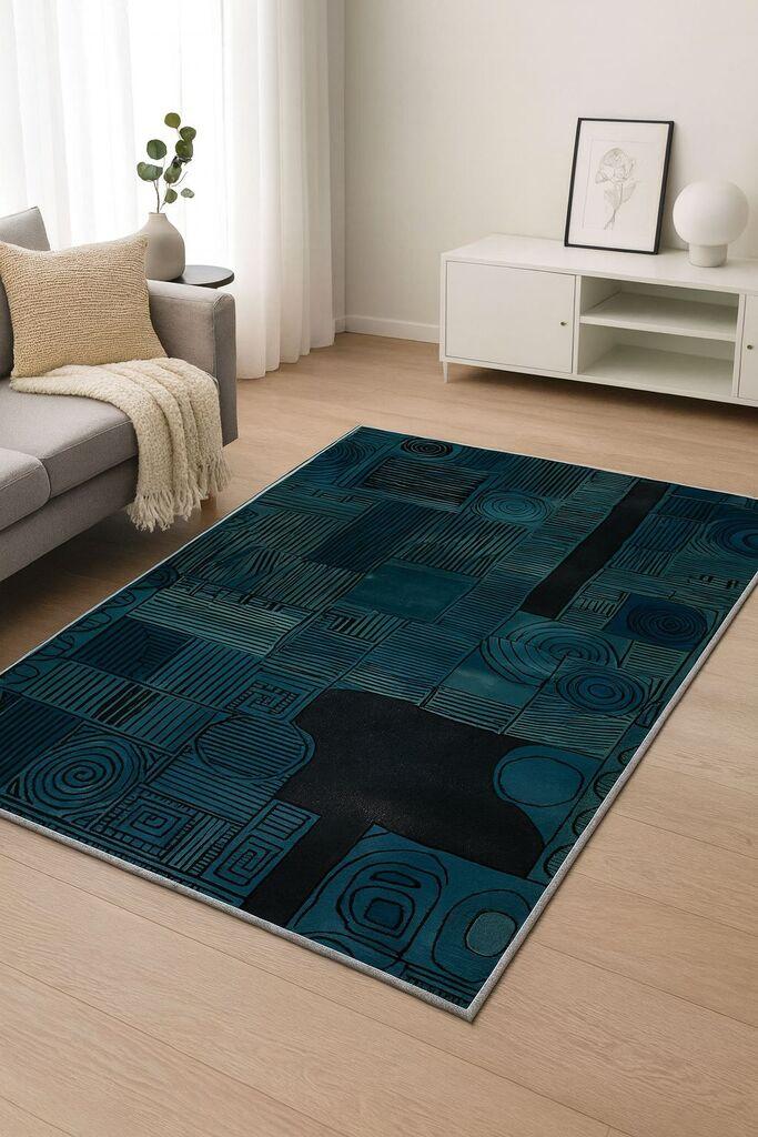 Conceptum Hypnose Tepih BSR-14, Pravougaoni, 50 x 60 cm, Petrolej