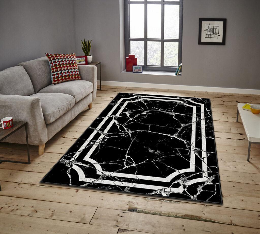 Conceptum Hypnose Tepih Asr Crpt-141, Pravougaoni, 100 x 180 cm, Crni