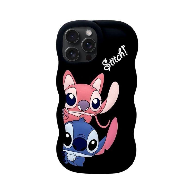 Silikonska maska za mobilni telefon Redmi Note 14 Stitch, Crna