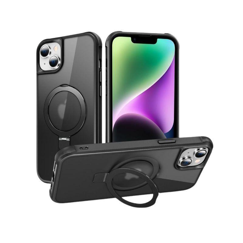 Maska za mobilni telefon iPhone 15 Pro Max, Magsafe Ring, Crna