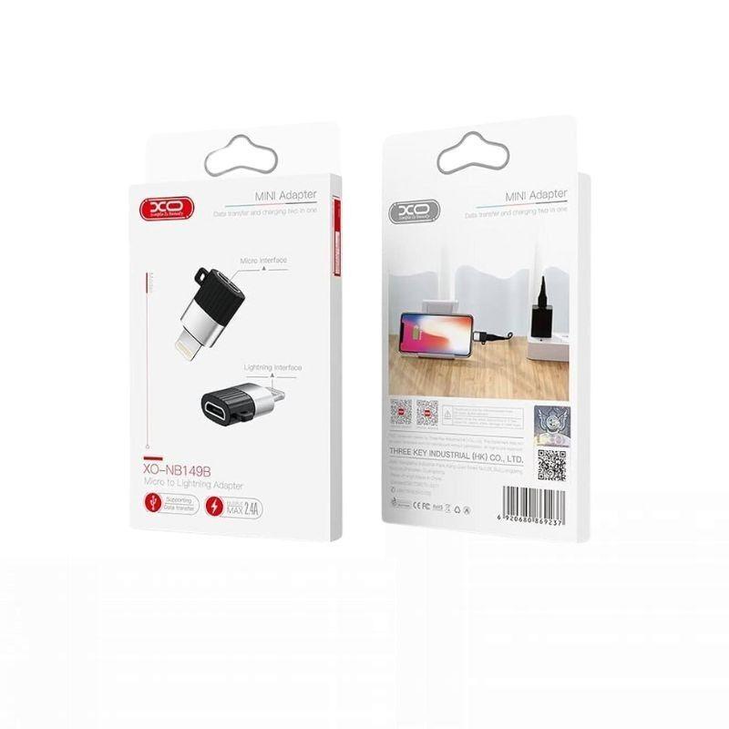 XO Micro USB na Lightning konektor NB149-B, Crni